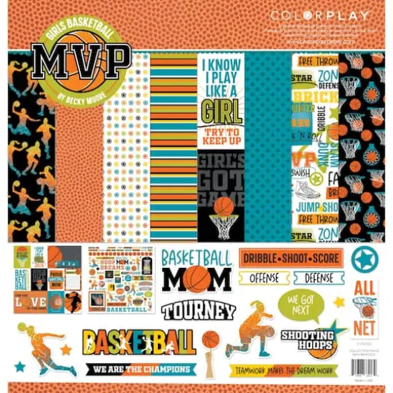 ColorPlay Collection Pack 12" x 12", MVP Basketball Girls {1}