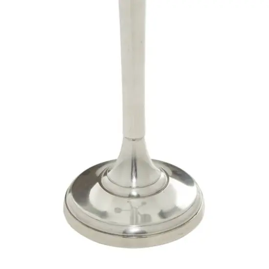 24'' Silver Aluminum Traditional Candle Holder {3}