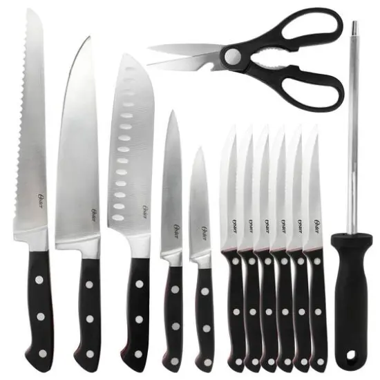 Oster Durbin 14-Piece Stainless Steel Cutlery Set with Block {6}