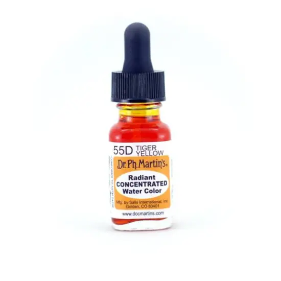 Dr. Ph. Martin's&reg; Radiant Concentrated Watercolor, 0.5oz. 55D Tiger Yellow {1}