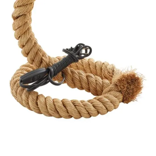 Brown Rope and Iron Rustic Desk Lamp, 32" x 11" x 14" {13}