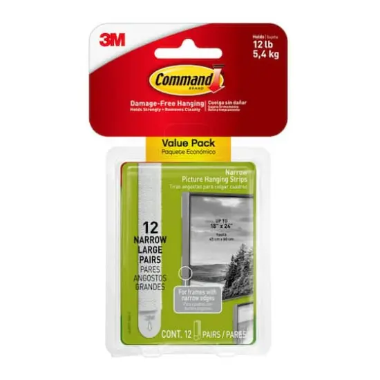 3M Command&trade; Narrow Picture Hanging Strips {1}