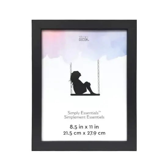 Simply Essentials&trade; 8.5" x 11" Black Flat Top Frame by Studio D&eacute;cor&reg; {1}