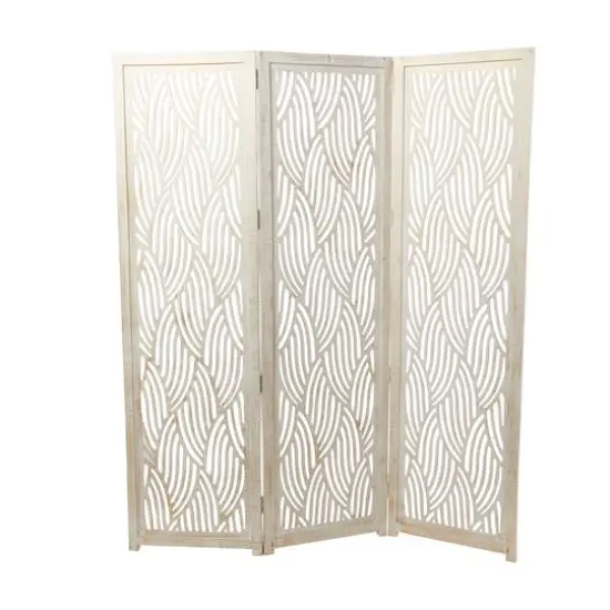 7ft. White 3-Panel Room Divider Screen {1}