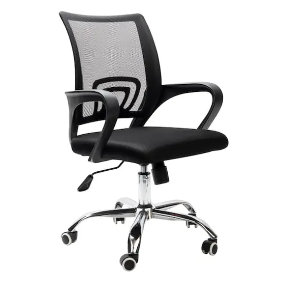 Mind Reader Ergonomic Rolling Office Chair Black {1}