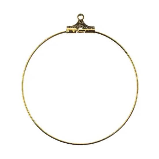John Bead Must Have Findings 38mm Large Earring Hoops, 10ct. Gold {4}