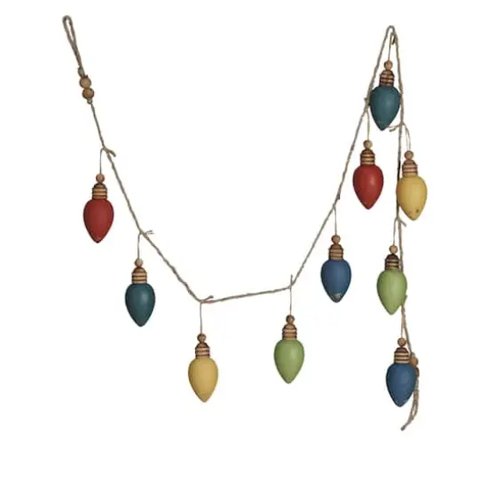 Hello Honey&reg; 6ft. Multicolor Wood String Lightbulb Garland {1}