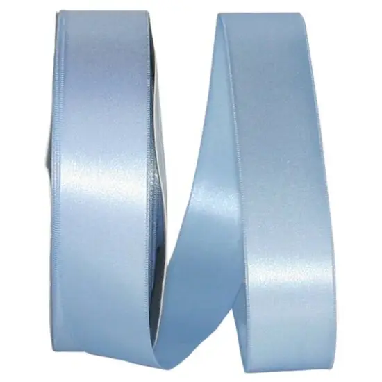 JAM Paper 1.5" x 100yd. Double Face Satin Ribbon Light Blue {1}