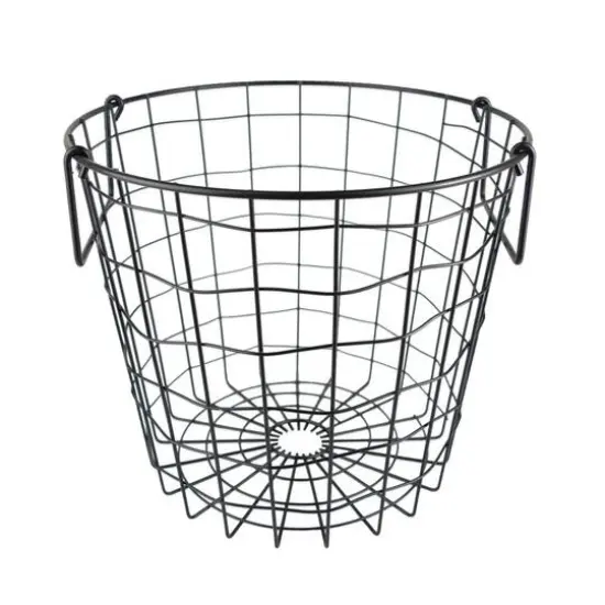 DII&reg; 10" Black Round Metal Basket {1}