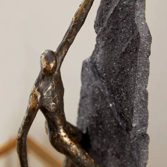 Bronze Resin Industrial Sculpture, Climbing 19" x 6" x 5" {8}