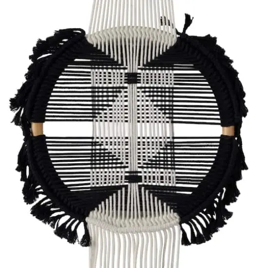 Black Fabric Bohemian Wall Decor, 15" x 1" x 50" {5}