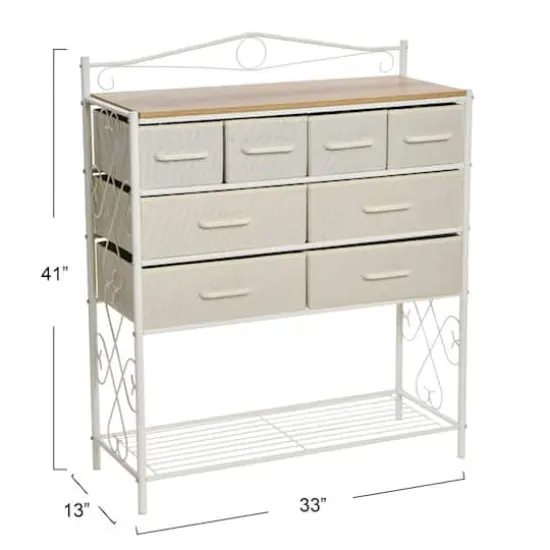 Household Essentials Victoria 8-Drawer Dresser with Shelf Coastal Oak {4}