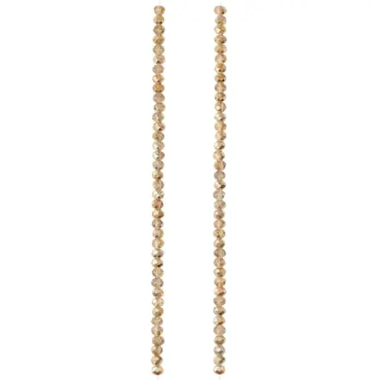 Amber Small Glass Faceted Rondel Beads, 3mm by Bead Landing&trade; {4}