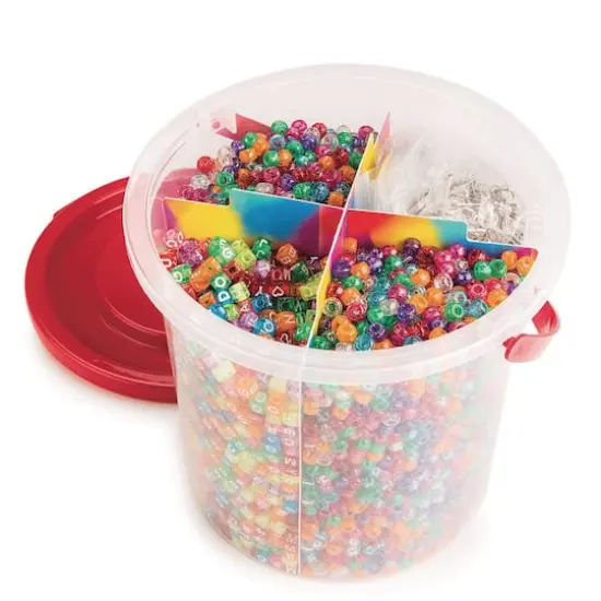 Color Splash!&reg; Colorful Plastic Mixed Beads Bucket {1}
