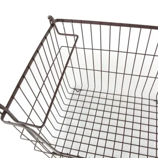 DII&reg; Large Rectangle Metal Basket Bronze {7}