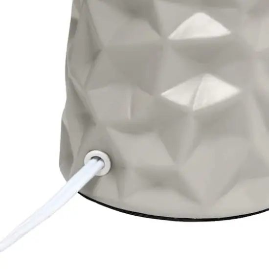 Simple Designs Sculpted Ceramic Table Lamp Gray {9}