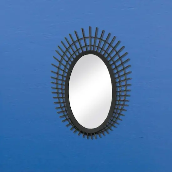 Nikki Chu Riki 24.5" Black Bamboo Mirror {3}