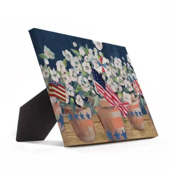 10" American Flower Pots Tabletop Canvas {3}