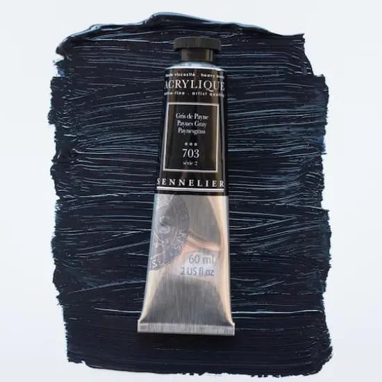 Sennelier Extra Fine Artists' Acrylic Paint, 60mL 703 Paynes Gray {4}