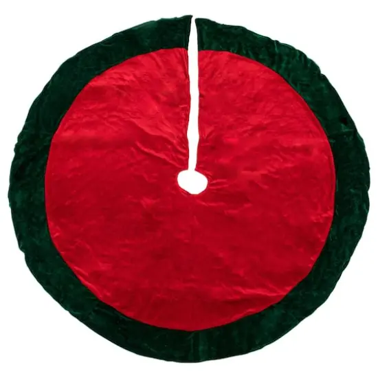 60" Red & Green Traditional Christmas Tree Skirt {6}