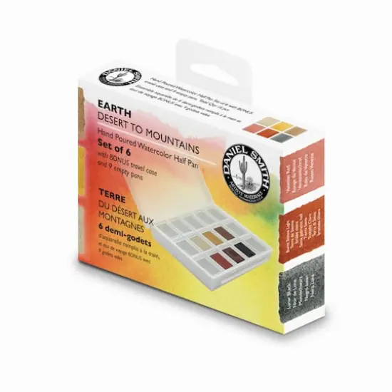 Daniel Smith Hand-Poured Watercolor Half Pan Set, Earth Tones {1}