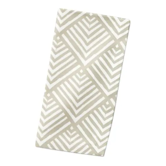 Watercolor Diamond Cotton Twill Napkin Cream {3}