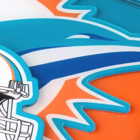 NFL 3D Logo Series Coaster Set Miami Dolphins {5}
