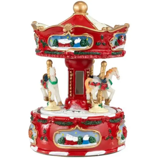 6.5" Animated Carousel Music Box {3}