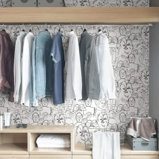 RoomMates Black Star Wars™ Saga Line Sketches Peel and Stick Wallpaper {5}