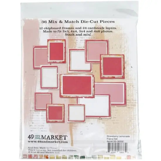 49 and Market Spectrum Sherbet Strawberry Lemonade Frame Set {5}