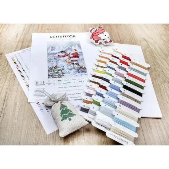 Letistitch Snowman And Santa Counted Cross Stitch Kit {8}