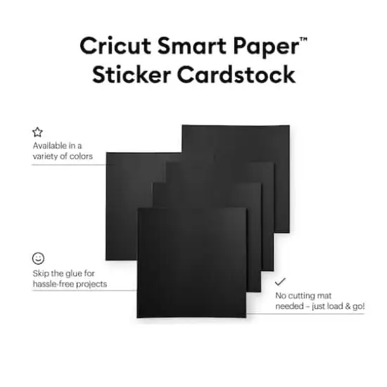 Cricut&reg; Smart Paper&trade; Sticker Cardstock, Black {3}