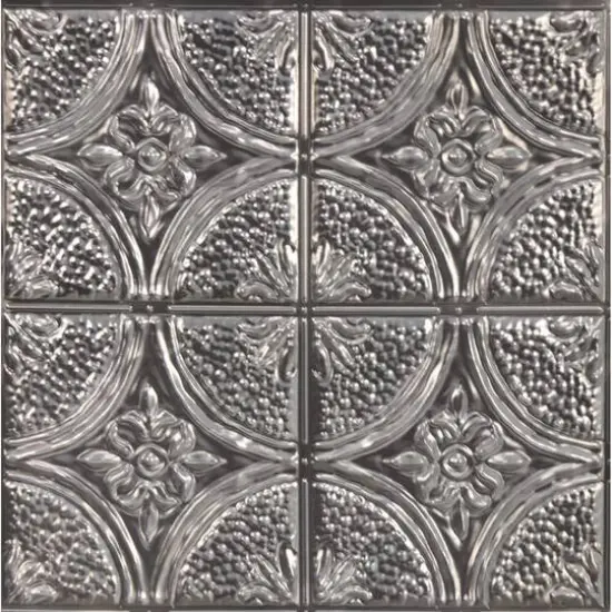 InHome Camden Antique Silver Faux Tin Peel & Stick Backsplash Tiles {1}