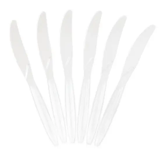 JAM Paper Premium Plastic Knives, 100ct. Clear {1}
