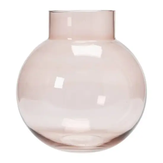 Hello Honey&reg; 10" Rose Color Glass Vase {4}