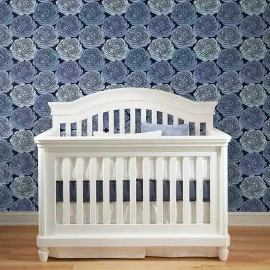 RoomMates Bed of Roses Peel & Stick Wallpaper Blue/Black {7}