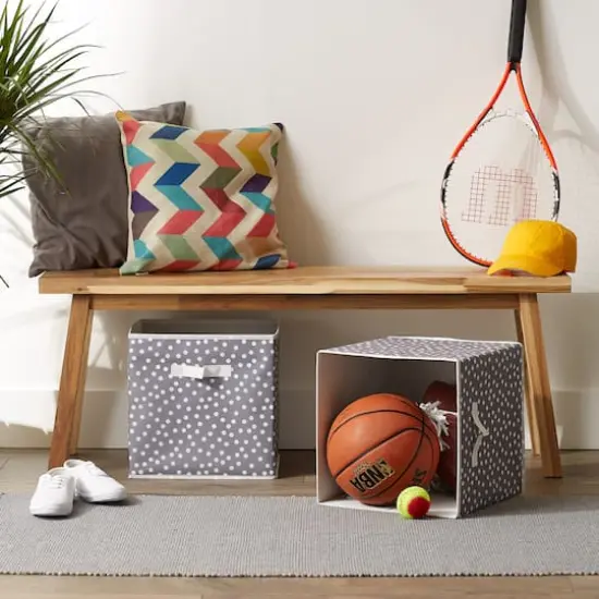 DII&reg; 13" Gray & White Dots Storage Cube, 2ct. {8}