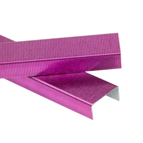 JAM Paper Standard Size Staples, 5,000ct. Pink {7}