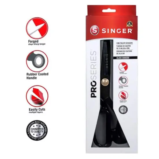 SINGER&reg; 10" ProSeries&trade; Tailor Scissors & 4" Stork Embroidery Scissors Set {6}