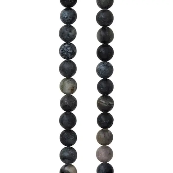 Black Network Stone Round Beads, 8mm by Bead Landing&trade; {1}