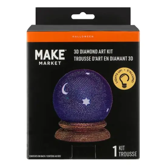 5.5" Crystal Ball Light-Up 3D Diamond Art Kit by Make Market&reg; {1}