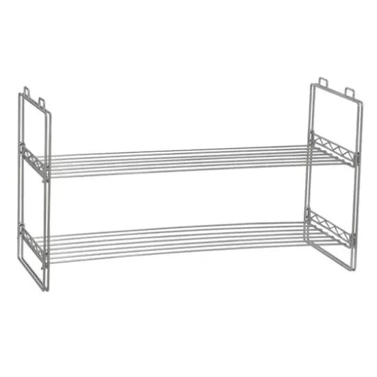 Household Essentials Stackable 2-Tier Metal Shoe Rack {1}