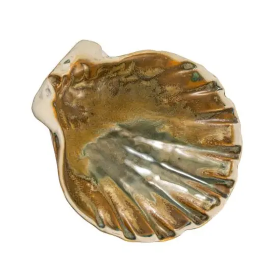 Hello Honey® 6" Sea Shell Dish with Reactive Crackle Glaze, 4ct. {4}