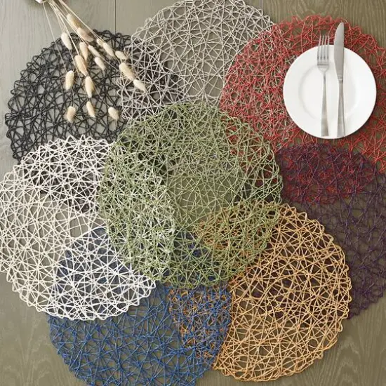 DII&reg; Woven Paper Round Placemats, 6ct. Spice {9}