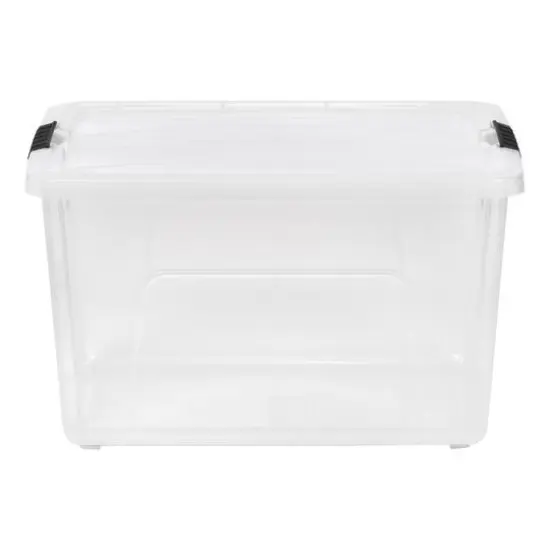 IRIS&reg; 60qt. Buckled Clear Boxes with Clear Buckle Lids, 4ct. {4}