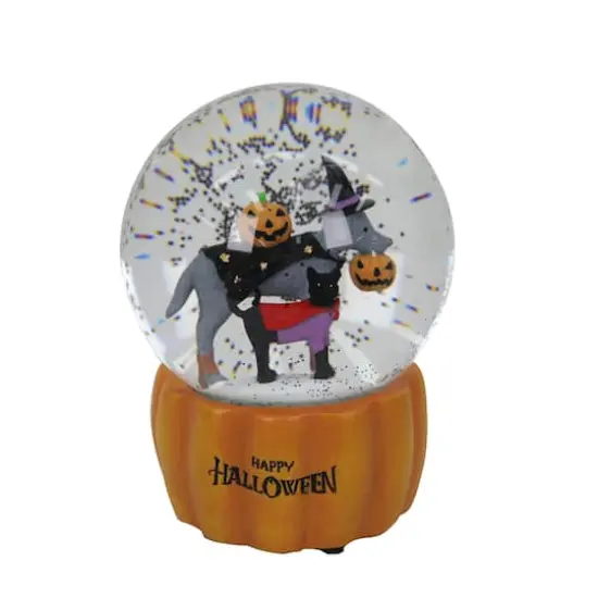 6.25" Happy Halloween Cat & Dog Water Globe by Ashland&reg; {1}