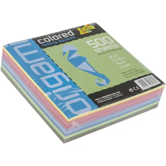 Folia&reg; 6" Solid Assorted Origami Paper, 500 Sheets {3}