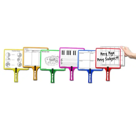 KleenSlate&reg; Handheld Whiteboards with Clear Dry Erase Sleeves & Markers, 24 Sets {3}