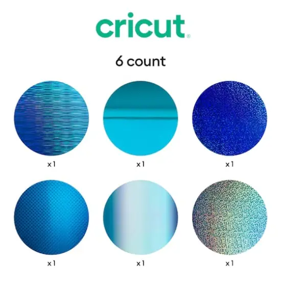 Cricut&reg; Permanent Holographic Vinyl, Blue Sampler {3}