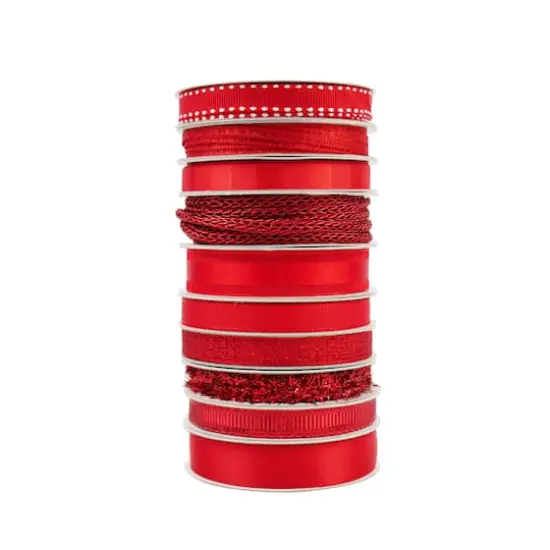 Value Pack Ribbon, 10ct. by Celebrate It&reg; Red {3}